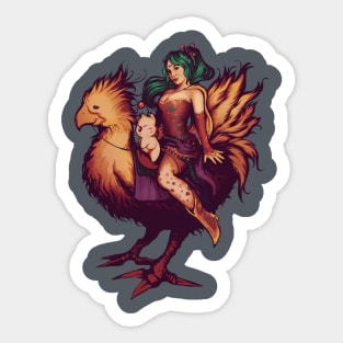 Mog's Chocobo Riding club Sticker